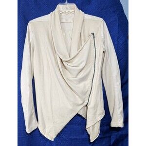 BLANKNY Top Wrap ~ Cream ~ Size XS~ Zipped ~ Long Sleeve